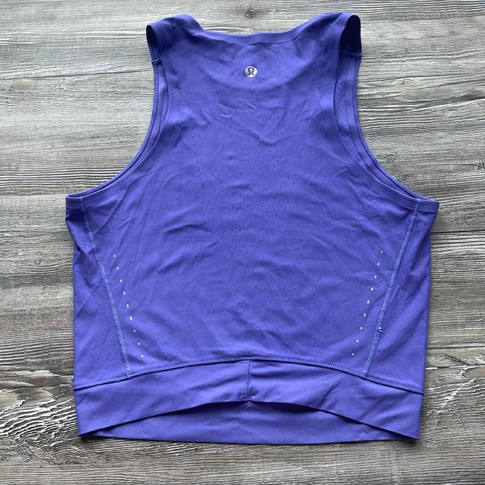 Lululemon Cropped Charged Indigo Tank